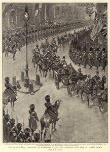 The Journey from Paddington to Buckingham Palace, the Procession Seen from St James